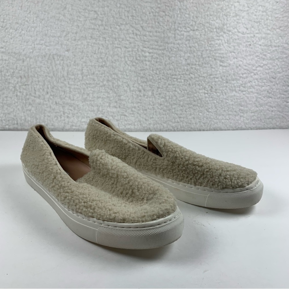 Steven by Steve Madden Size 8 Womens Shoes Kimbel Cream Fur Slip On NWOB 7351